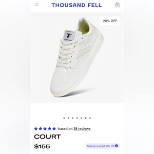 Thousand Fell White Court Sneakers